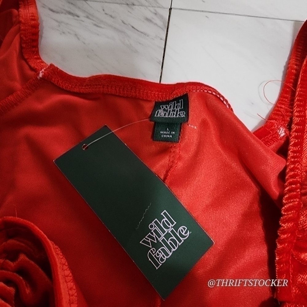 Wild Fable Red ruched bodycon dress - Picture 8 of 8